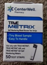 True Metrix Blood Glucose Test Strips 50 CT In Sealed Box -  EXP 2/2027