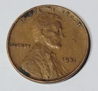1931 P Lincoln Wheat Penny, Cent, Very Good Condition
