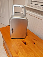 Silver Mini Fridge- Mains. Cools and Warms. Suitable for bedroom, office etc.