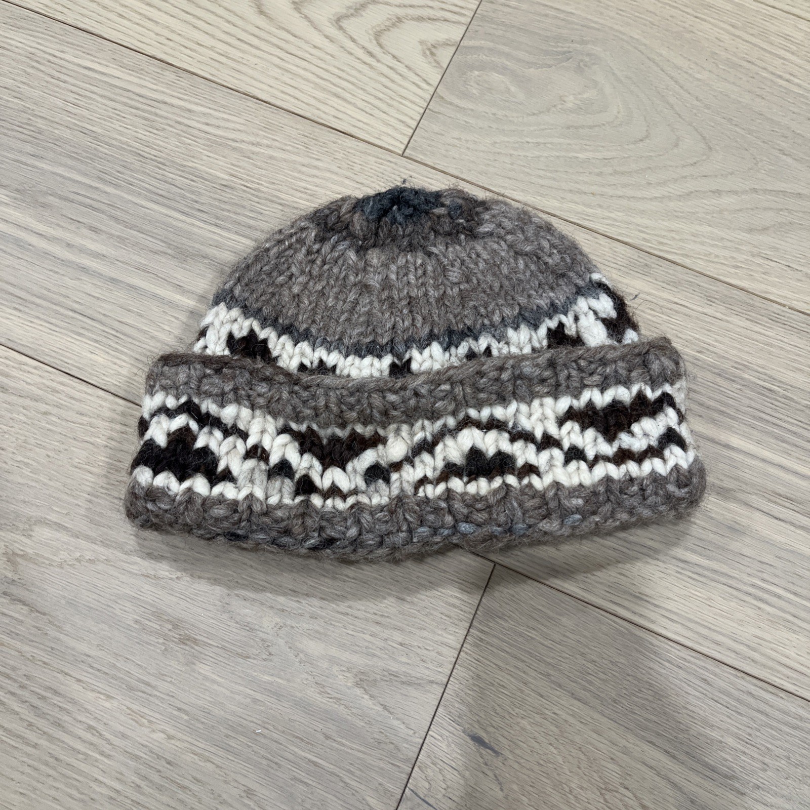 Beanie Hand Knit Wool Winter Hat Warm Basic - image 1