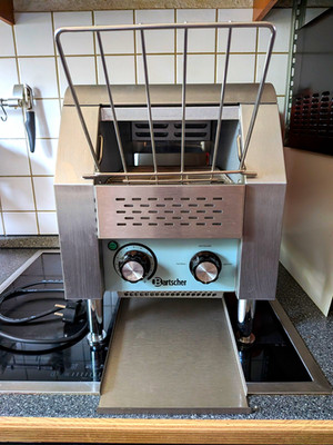Bartscher Durchlauf-Toaster TT-150 Edelstahl horizontal 150 Scheiben/h
