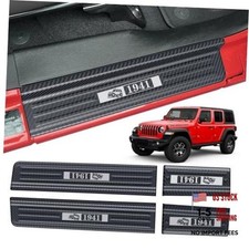 4PCS Door Sill Guards for Jeep Wrangler JL JLU 4-Doors JL/JT Carbon Fiber 