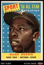1958 Topps #488 Hank Aaron All-Star Braves HOF 4 - VG/EX