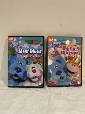 Blue's Clues Room Freds Birthday + Meet Blues baby Brother 2 DVD Lot OOP Nick Jr