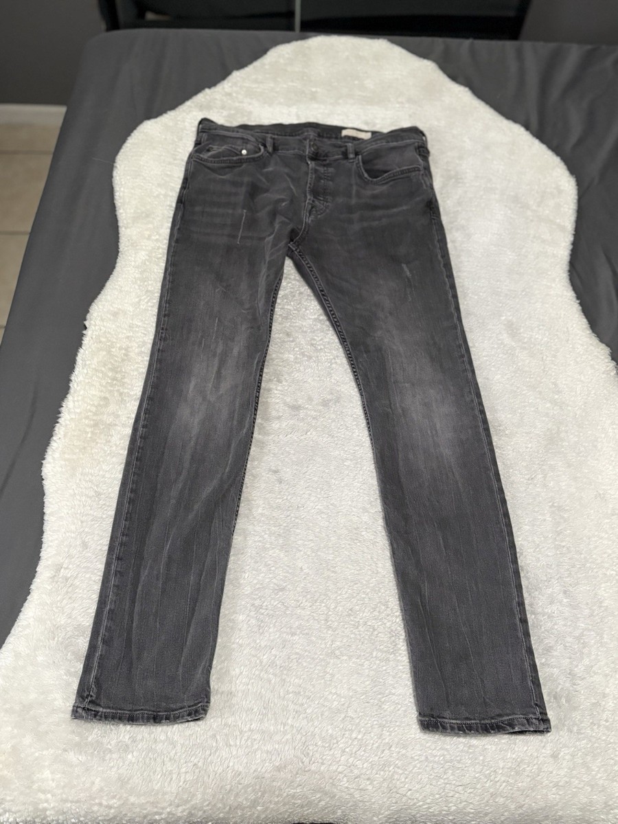 allsaints cigarette jeans AllSaints Cigarette Skinny Jeans Mens 34 Grey Distressed Denim