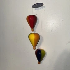 VTG Jam Handcrafted Multicolor Rainbow Ceramic Hot Air Balloon Hanging Decor
