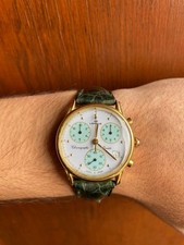 Lorenz Chronograph Quarz Ref:14732AB 1980 cassa placcata oro 18kt Funzionante