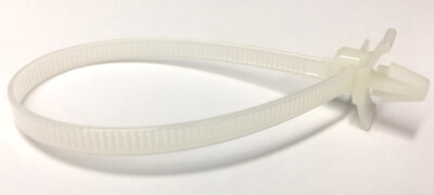 AMZ Clips And Fasteners 25 Natural Nylon Push Mount Cable Tie 200mm Length
