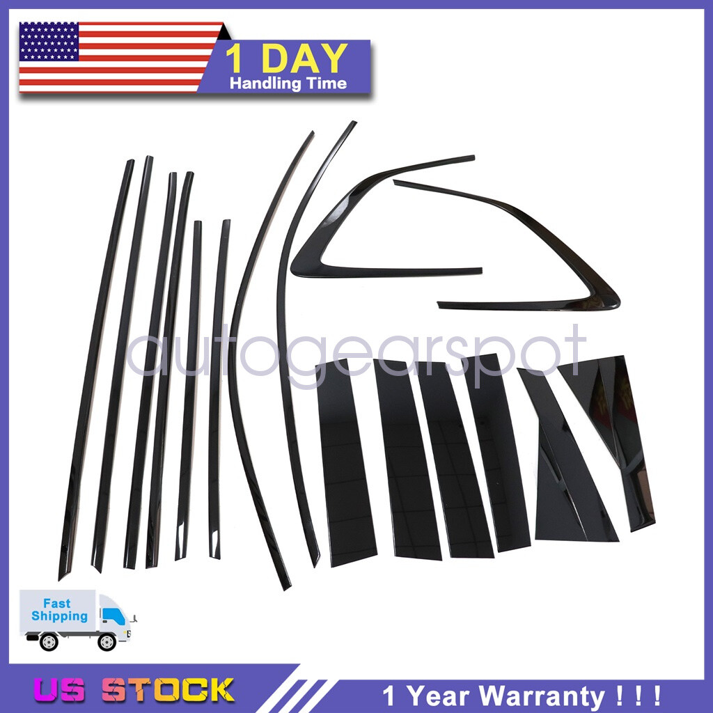 Fits For 2023-2025 Honda CR-V Window Sill Molding Strip Cover Trim Glossy Black