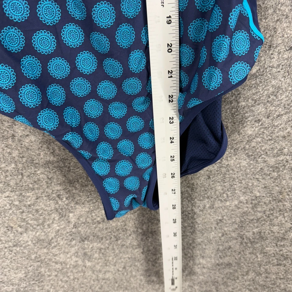 Traje de baño Beach House para mujer M mediano azul a lunares sin mangas cremallera de una pieza Foto 4 de 4