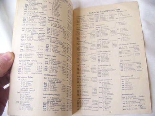 1948 de colección 14o programa de ceremonia de clausura de los Juegos Olímpicos de Londres Premio de las Naciones - Imagen 4 de 7