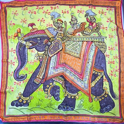 Foulard Hermès 90 « Les Amériques » – Soie, Multicouleur, Avec Boîte, Occasion