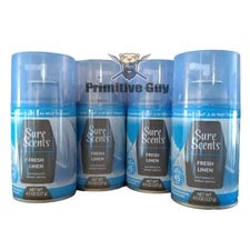4pk Sure Scents Fresh Linen Mist Automatic Air Freshener Refill - 4.5oz