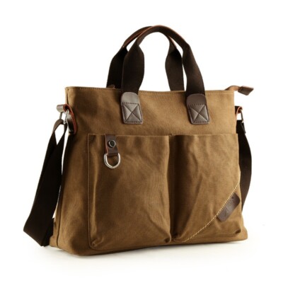 Casual Canvas Laptop Crossbody Messenger Shoulder Men women Travel Hiking Bag