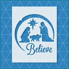 Nativity Manger Stencil   Christmas, Religious, Jesus, Christian, Holiday Decor