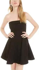 B. Darlin Juniors Solid A-Line Dress Color Black Size 1/2 Style 4XGQ747 $69