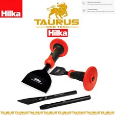 4x HILKA Bolster & Chisel Set DIY Construction Brickwork Electrician UK FREE P&P