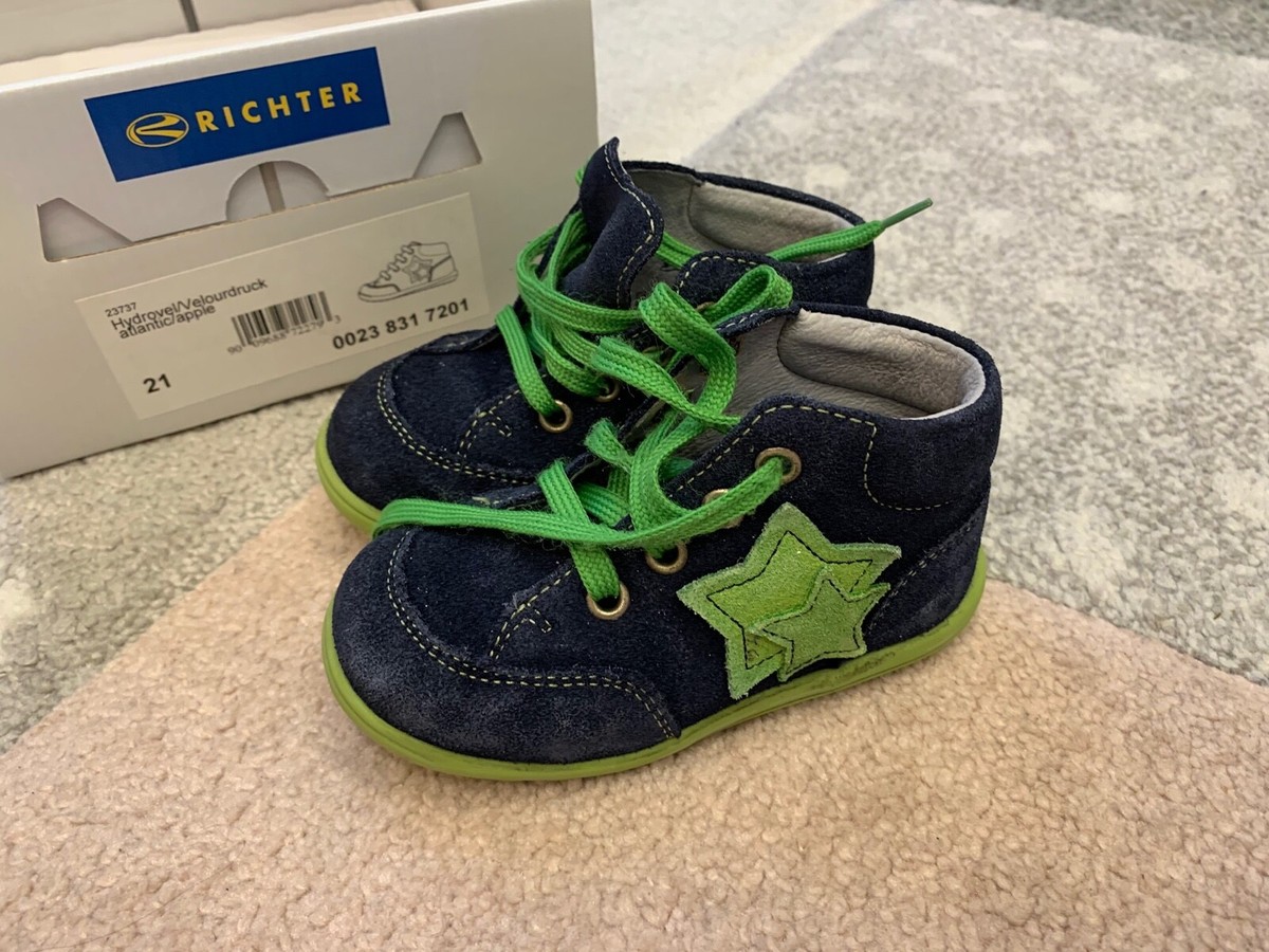 ✨ TOP: kaum getragen: Richter Schuhe Lauflernschuhe 21 blau grün  Stern ✨