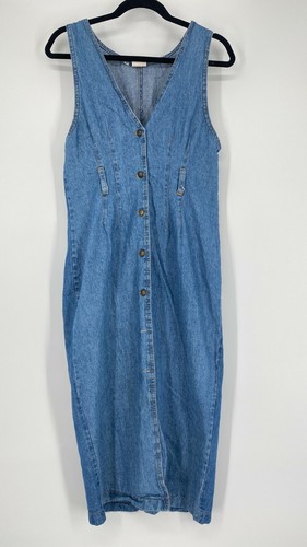 Button Front 80s 90s Blue Jean 