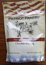 Patriot Pantry Chocolate Pudding 5 serviings Survival Camping Food