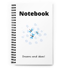 Spiral notebook: Blue Dragonflies