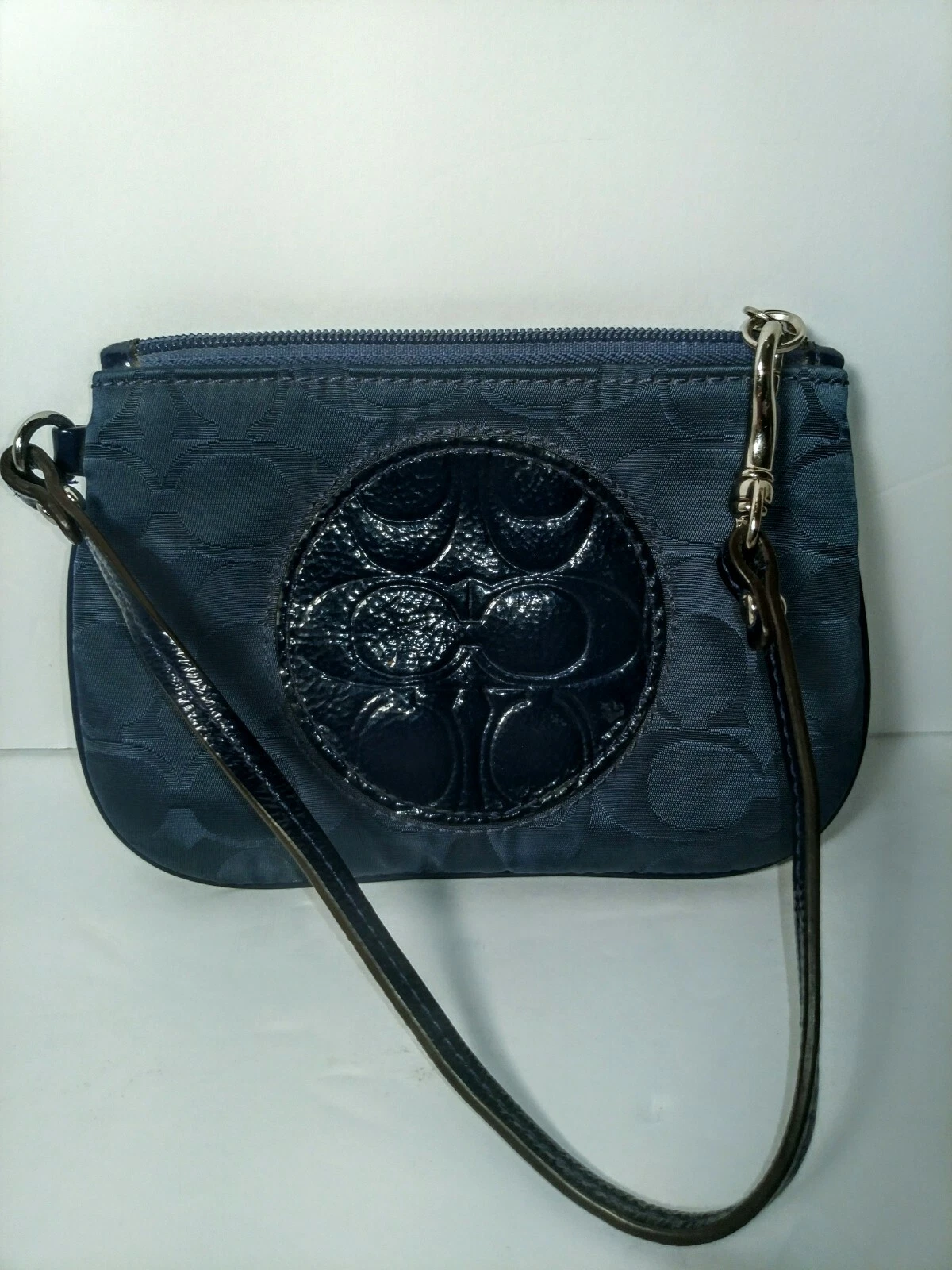 Coach Sis Medaglione Colore Egeo Firmato Tessuto Braccialetto (TS1i)