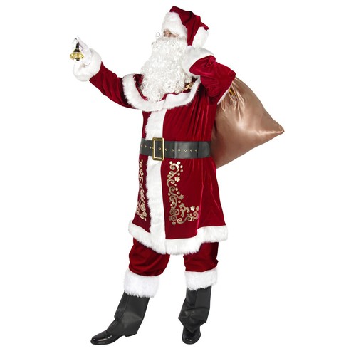 Tuta Babbo Natale Uomo Deluxe Natale Adulto Babbo Natale - Foto 14 di 29