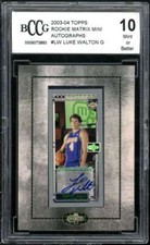 Luke Walton 2003-04 Topps Rookie Matrix Auto #LW BGS BCCG 10 (read Description)