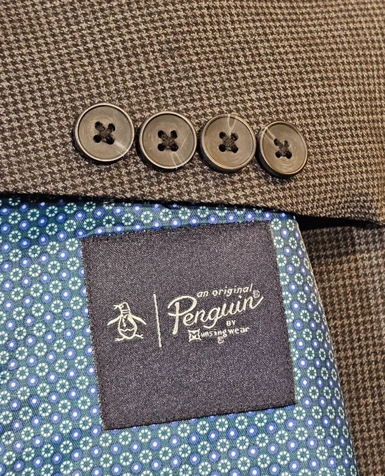 Penguin an Original Wool Blend Dual Vent Gray Sport Blazer Jacket 38R - Image 2 of 4