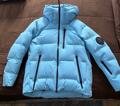 Dior x Descente x Peter Doig Light Blue Puffer Coat Size 48 (Lil