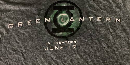 Green Lantern MENS TEE SHIRT NWOT MOVIE PROMO TEE SIZE S Thin GRAY SHORT SLEEVE - Picture 6 of 6