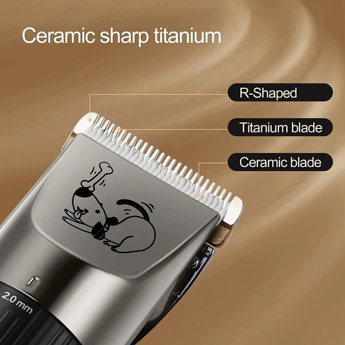PET CLIPPERS Professional Heavy Duty Trimmer Thick Hair Dog Grooming Kit - Picture 2 of 12