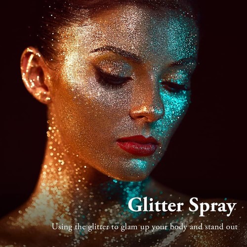 Shiny Body Glitter Spray For Women Highlighter Loose Powder Spray Shimme Sparkle - Picture 7 of 7