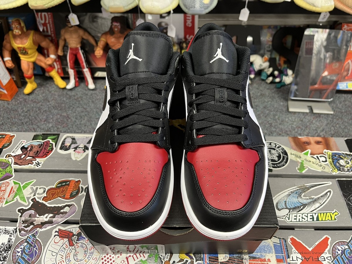 New Air Jordan 1 Low Bred Toe Size 9.5 Rare Retro OG VTG New Air Jordan 1 Low Bred Toe Size 9.5 Rare Retro OG VTG