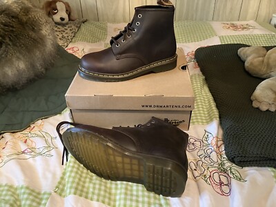 Dr Martens 101 Crazy Horse Brown Leather Ankle Boots Men's
