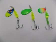 Used Luhr Jensen Teespoon fishing lure misc color lot of 3