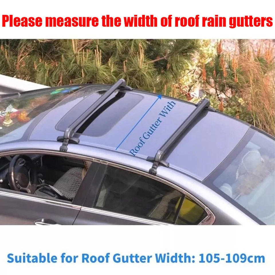 41.3" Top Roof Rack Cross Bar Luggage Cargo Carrier For Toyota Prius C 2013-2021 Foto 2 de 4