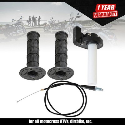 22mm 7/8'' Motorcycle Twist Throttle Handle Grip W/ Cable 50-250CC ATV Dirt Bike