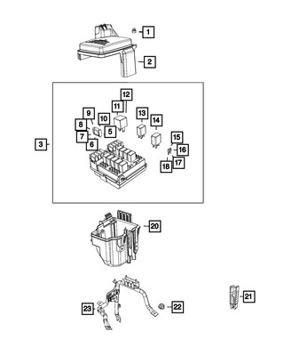 Genuine Mopar Intelligent Power Power Distribution Center 68305537AB