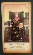Hinkler Secrets of the Tarot Card King Of Pentacles 4.75" X 2.75"