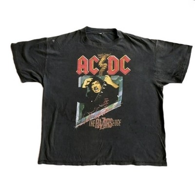 Vintage Rare AC/DC The Razor's Edge 1990 Original Tour Black T-Shirt Brockum