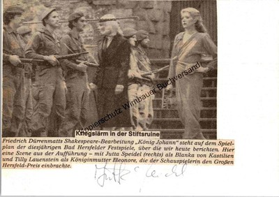 Original Autogramm Jutta Speidel /// Autogramm Autograph signiert signed  299331