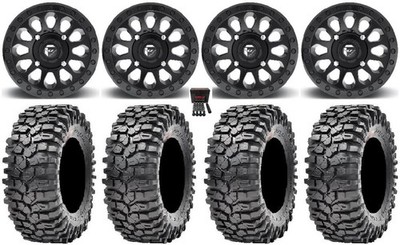 Fuel Vector MB 14'' Wheels 32'' Roxxzilla 396 Tires Can-Am Renegade Outlander