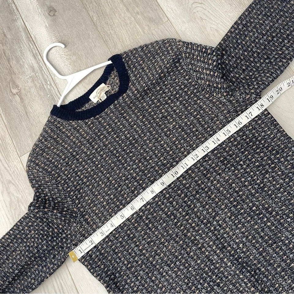 Club Monaco Sweater alpaca wool crewneck textured knit mens Navy Blue (small) - Image 3 of 4