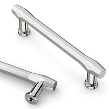 10 Pack Polished Chrome Cabinet Handles, 3.75 Inch 96mm, Kitchen Drawer Pulls