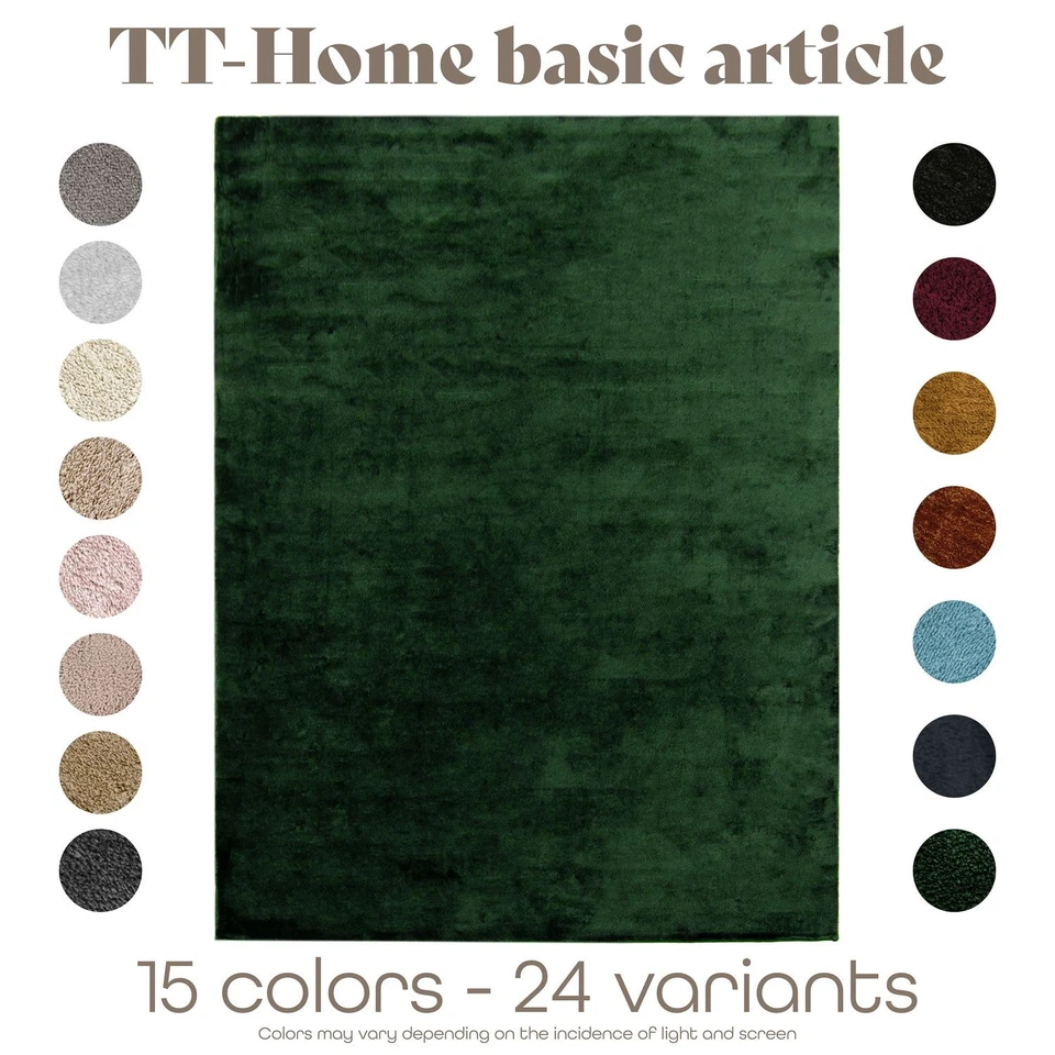 Wohnzimmer Teppich Esszimmer Kurzflor Einfarbig Modernes Design Waschbar Soft - Bild 3 von 4