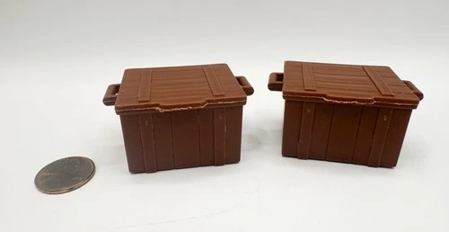 Playmobil Vintage Brown Crate  - 2 Pieces