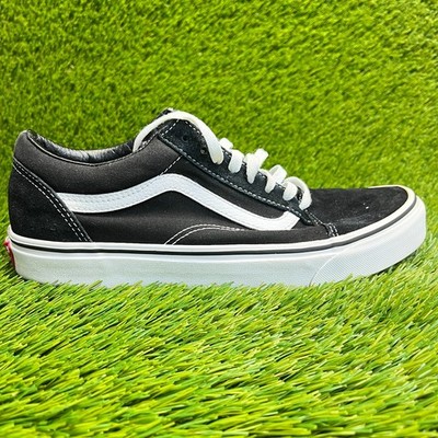 Vans Old Skool Mens Size 9.5 Black White Athletic Skateboarding Shoes Sneakers