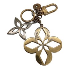 Louis Vuitton Malletage Blossom Bag Charm M00002 Key chain Key Ring w/Box Auth