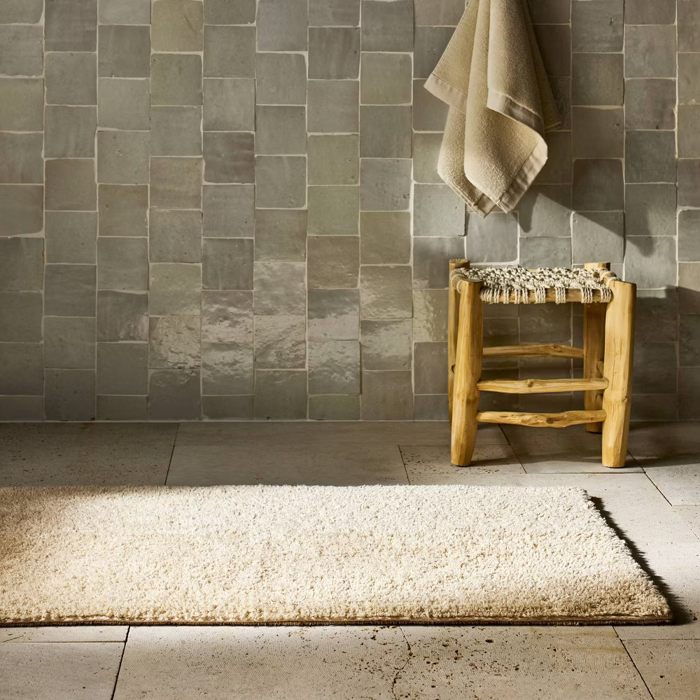 24x40 Organic Melange Reversible Bath Rug Natural - Casaluna 3090₽